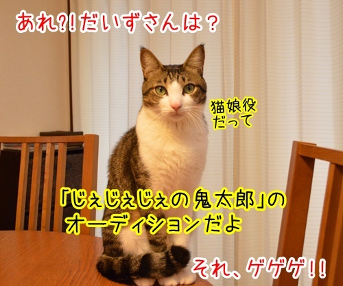 コラボ 其の六（さつき）　猫の写真で４コマ漫画　１コマ目ッ